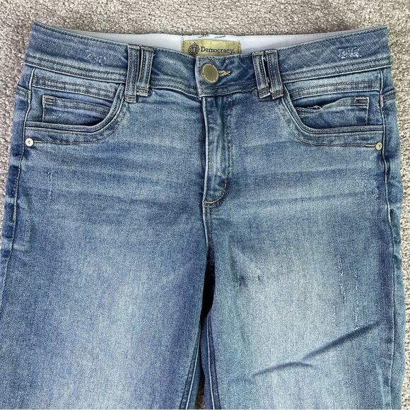 Democracy Jeans Women's 8 Blue Ankle Skinny Mid-Rise Light Denim - Picture 2 of 13